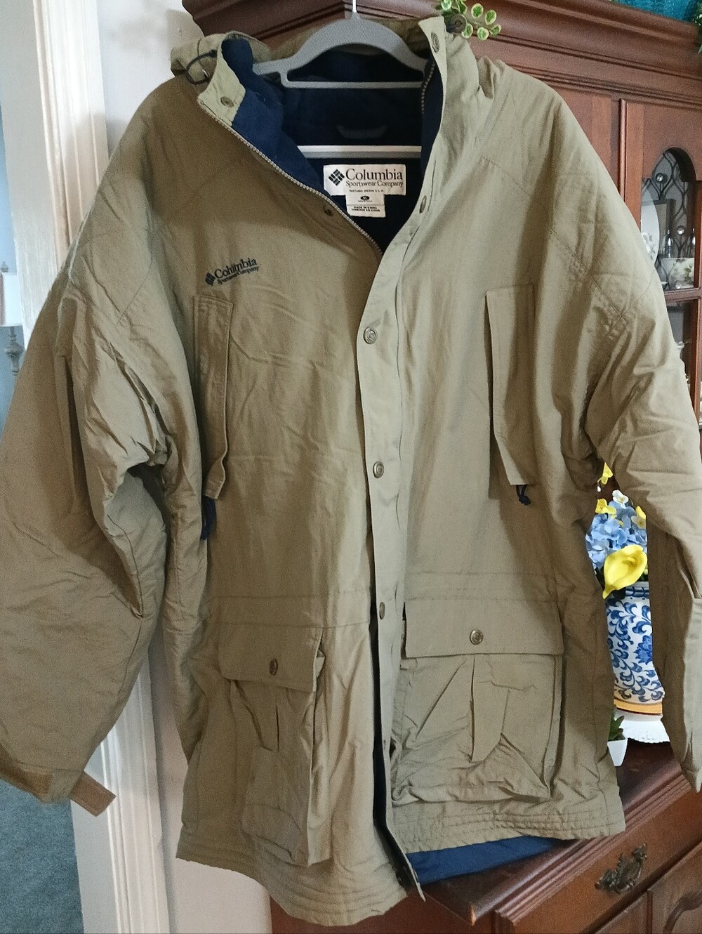 Men's Camo Green Columbia Fleece Lined Utility Jacket (35"L)(XL-T)